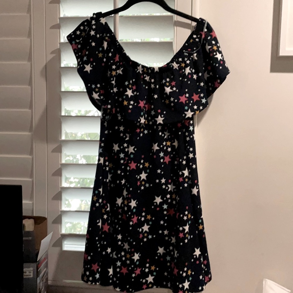 Festive, off the shoulder summer mini dress- NBW